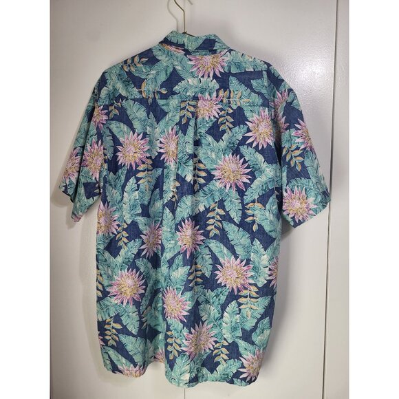 Cooke Street Honolulu Men's XL Hawaiian Tropical Floral Button Up Shirt Easter - Picture 3 of 6